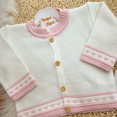 Conj de linha tijolinho Branco com rosa